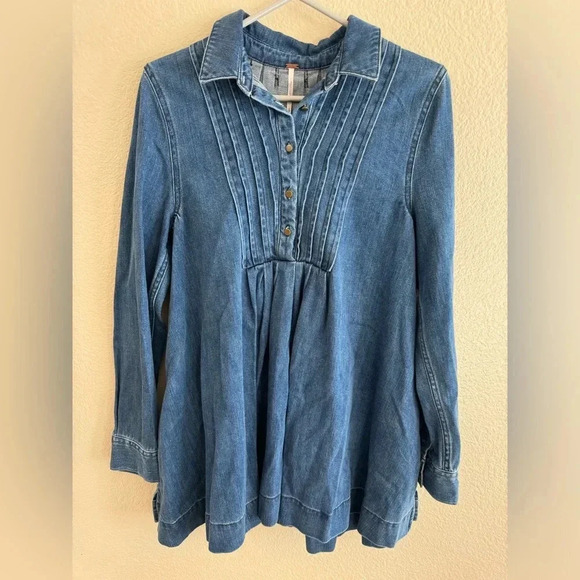 Free People Baby Blues Denim Tunic - Picture 3 of 8